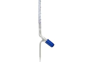 Burette, 25ml - Class A, DIN ISO 385 Compliant, Borosilicate Glass with Needle Valve Rotaflow Stopcock, 0.10ml Graduations - 