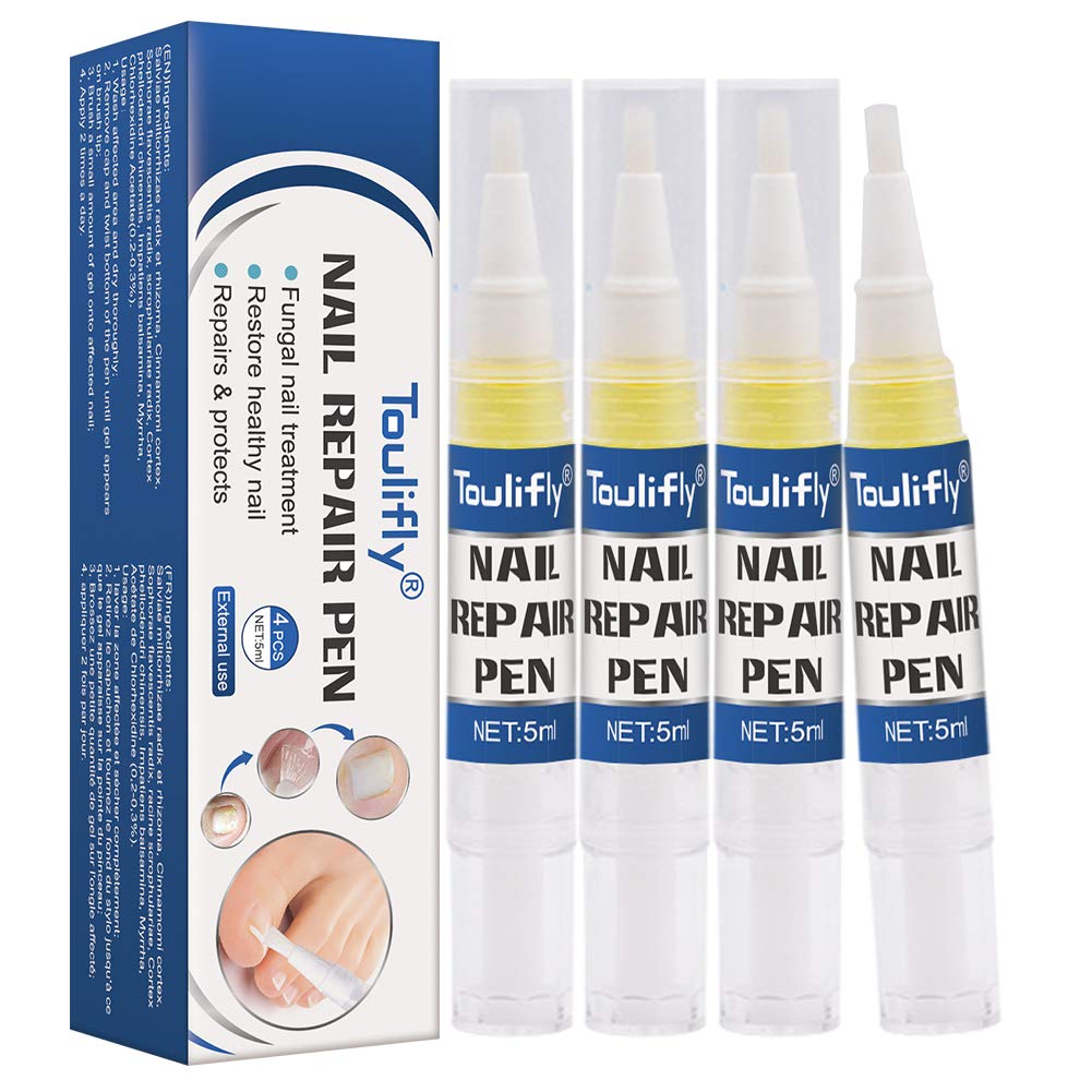 Nail Repair, Nail Repair Pen, Nail Solution, Natural Nail Treatment, Effective Against Nail Infection Restores Discolored & Damaged Nails 4pc : Beauty