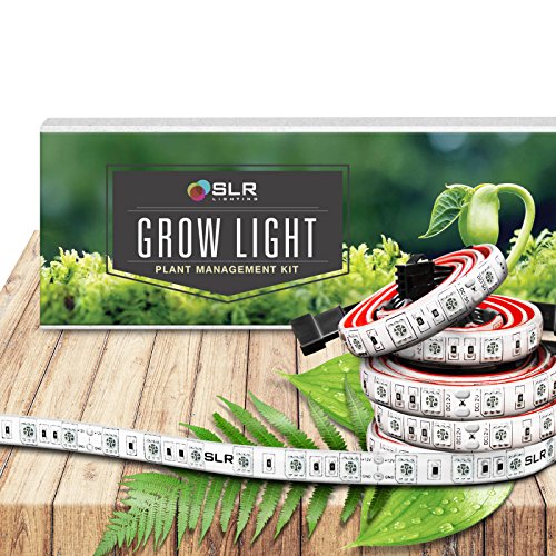SLR Lighting LED Grow Light Strips Five 20 Inch Strips Kit for Plants Indoor, Outdoor, Gardens, Closets, Greenhouses, Vegetables, Herbs, & Flowers with 250 Red & 50 Blue for Hydroponics & Horticulture