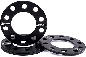 VLAOSCHI Black Forged 5x4.5 5x4.75 5x114.3 Wheel Spacers 1/4" (6mm) Compatible with Ford-Jeep-Toyota-Honda-Nissan 5 Lug for Wrangler Liberty Explorer Ranger Mustang Camry Tacoma Accord Civic-Pack of 4