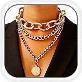 CLOACE Gold Chunky Necklace Cuban Link Chain for women