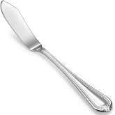 KEAWELL Premium Pearl Edge 4-Piece 6.9-Inch Butter Knife Set (Silver) | 18/10 Stainless Steel Butter Knives; Smooth Spreading Edges; Sturdy, Comfortable Weight; Elegant Beaded Edge; Dishwasher Safe