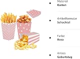Popcorn Favor Boxes 24Pcs Striped Paper Retro 11.5cm Pink Party Treats view 7