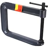 Kooingtech Deep Reach Clamp Deep Throat C Clamps Heavy Duty U Throat Clamp | Clamping Thickness 100mm/3.9in*Depth 185mm/7.3in, G Type Clamping Device for Manufacturing Fields