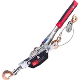 JOYANALL Come Along Winch,5 Ton Capacity Portable Power Puller with 11.5FT Steel Cable,Heavy Duty Come Along Tool with Dual Gears,3 Hooks,Hand Winch Tool
