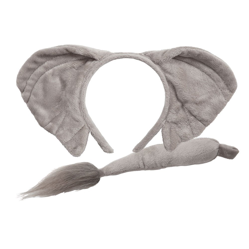 Wicked Costumes Childrens Animal Ears Headband & Tail Set Fancy Dress Accessory - Elephant โ image 1