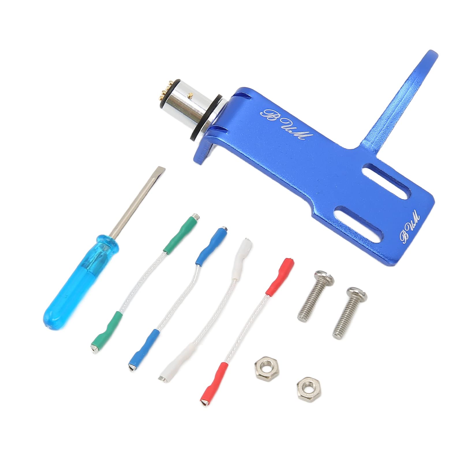 Iversal Phonograph Head Shell Phonograph Turntable Headshell Aluminum Alloy Headshell Cartridge Keeper Stylus Stand LP Stylus Stand for Record Players Turntab (Blue)
