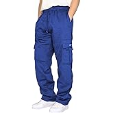 CEHT Men's Cargo Sweatpants Joggers Casual Pants with Pockets for Hiking Athletic Workout