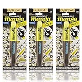 (3 Pack) L'Oreal Paris Voluminous Miss Manga Rock Waterproof Mascara #391 Black