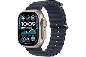 Apple Watch Ultra 2 [GPS + Cellular, 49mm] - Titanium Case with Blue Ocean Band, One Size (Renewed)