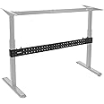 VIVO Black Universal Steel Clamp-on Desk Stabilizer Bar for Sturdy Reinforced Workstation, 36 to 61.6 inch Bracket Support System for Sit to Stand Desk Frames, Expandable Width Adjustment, DESK-STB01B