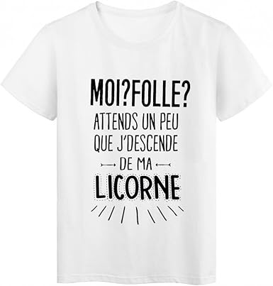 Avoir Images T Shirt Citation Humour Moi Folle Attends Un Peu Que Jdescende actualisé par