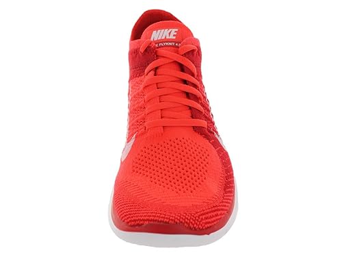 Nike Mens Free Flyknit Running Shoes,Brght Crmsn/White/Unvrsty