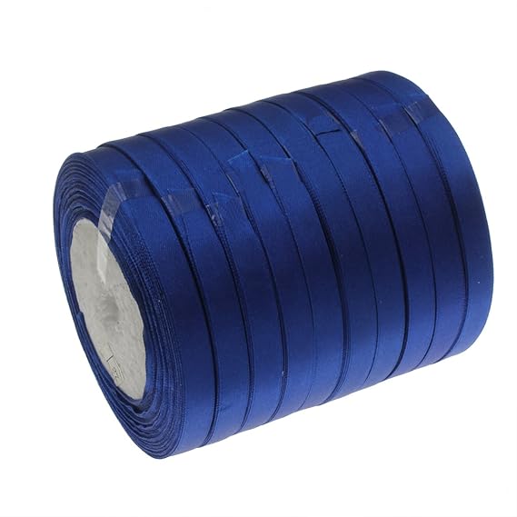 Perlin Satinband (Doppelsatinband) 22 m x 10mm Blau Schleifenband DEKOBAND GESCHENKBAND SCHMUCKBAND C275