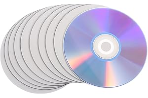 HOMSFOU 10Pcs Blank CD-Rw Discs Rewritable Media for Computer Burning Audio Recording and Data Storage
