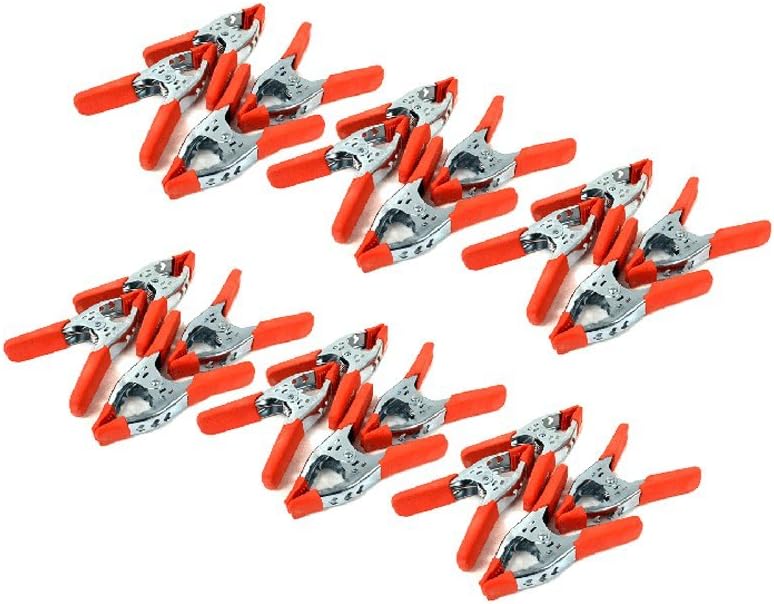 6" Inches Clamp Heavy Duty Metal Spring Clamps Orange PVC Coated