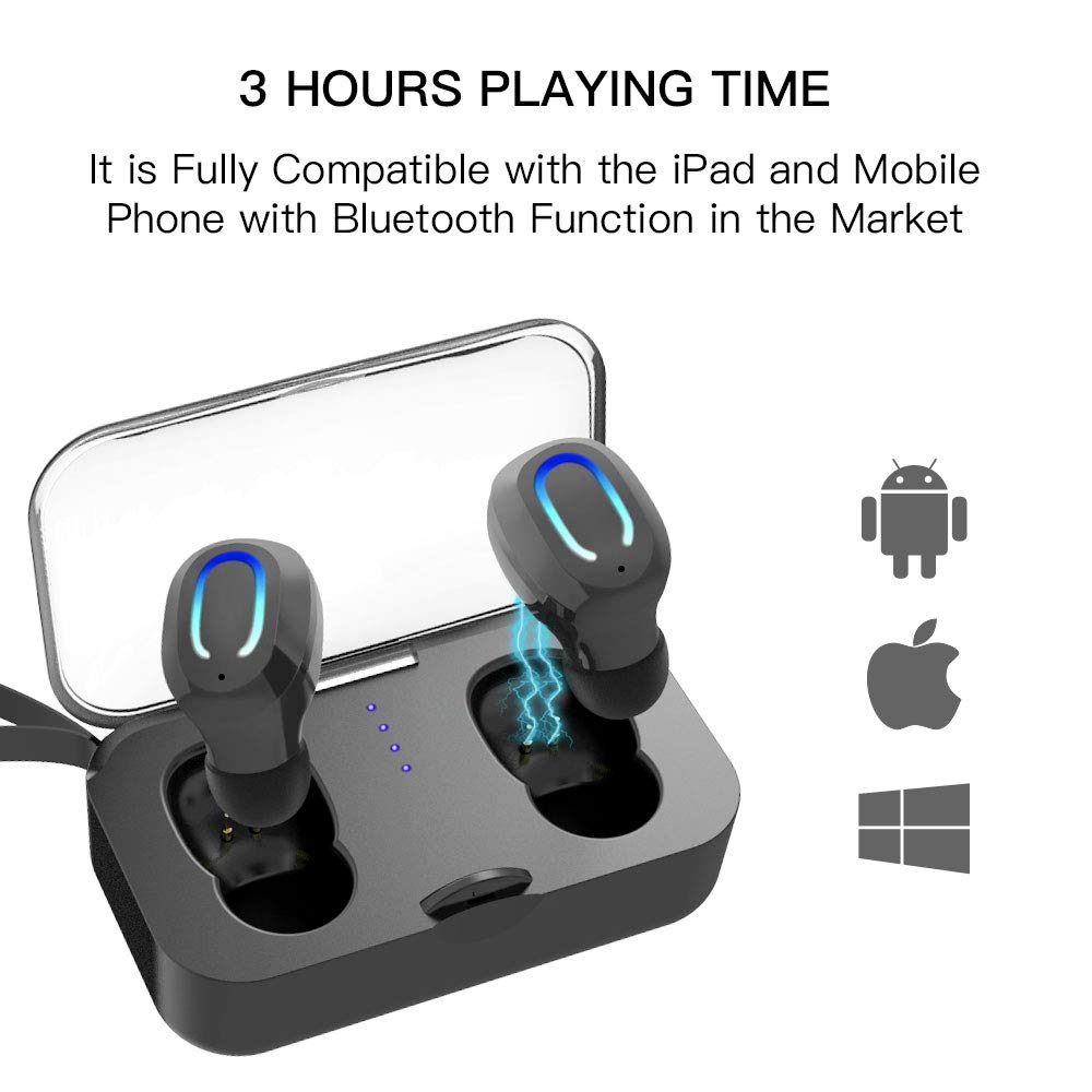 Wireless Earbuds,Wireless Headphones Bluetooth 5.0,True Wireless Earbuds with mic,Noise Cancelling Headphones,IPX6 Waterproof Bluetooth Earbuds, Sport Bluetooth Headset for Phone