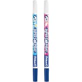 Pelikan Super-Pirat Royal Blue/Ink Eradicator Pen, Fine Tip on Pen, Broad Tip on Eradicator, 2 Pack (921734), 5.000