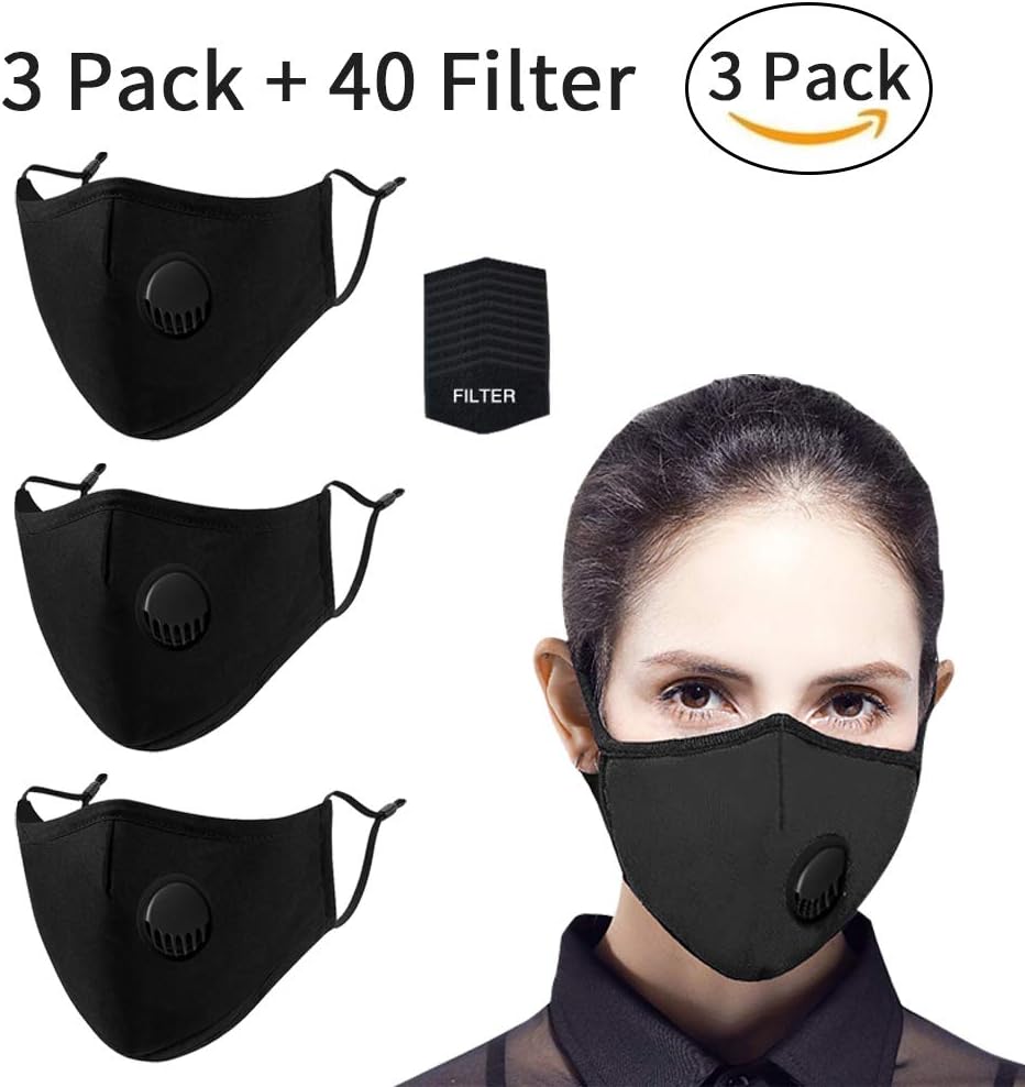 40 Pcs Filter Replacements by seilliet, Filters for Fashion Protective Face Shield, Unisex Face Mask, Reusable Washable Breathable Mouth Masks