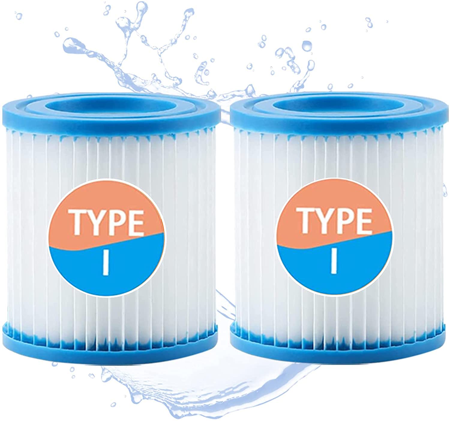 LONUO Pool Filter Size I for Bestway, Pool Filter Cartridge Replacement Swimming Pool Filter,Hot Tub Filter Cartridge Size I- 2PCS