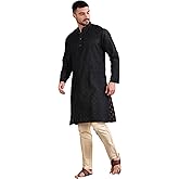 Filori Men's Cotton Kurta - Casual Ethnic Wear, Long Kurta for Men, Lightweight & Breathable Fabric