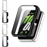 Kimiyaki 4 Pack for Samsung Galaxy Fit 3 Screen Protector Case | Hard PC,Built-in Tempered Glass Film,Full Coverage,All-Around,Shockproof,Bumper,Protective Cover,Protective Accessories