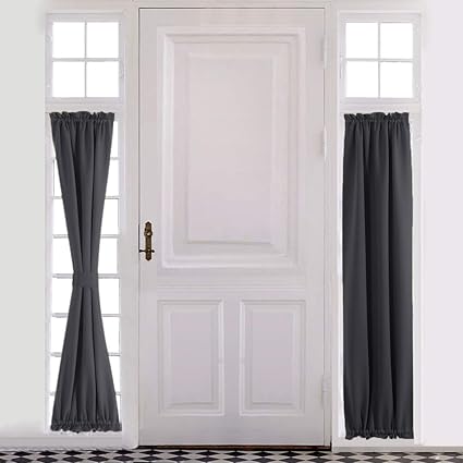 Curtains Pelmets Rod Pocket Door Panel Curtain Thermal Insulated