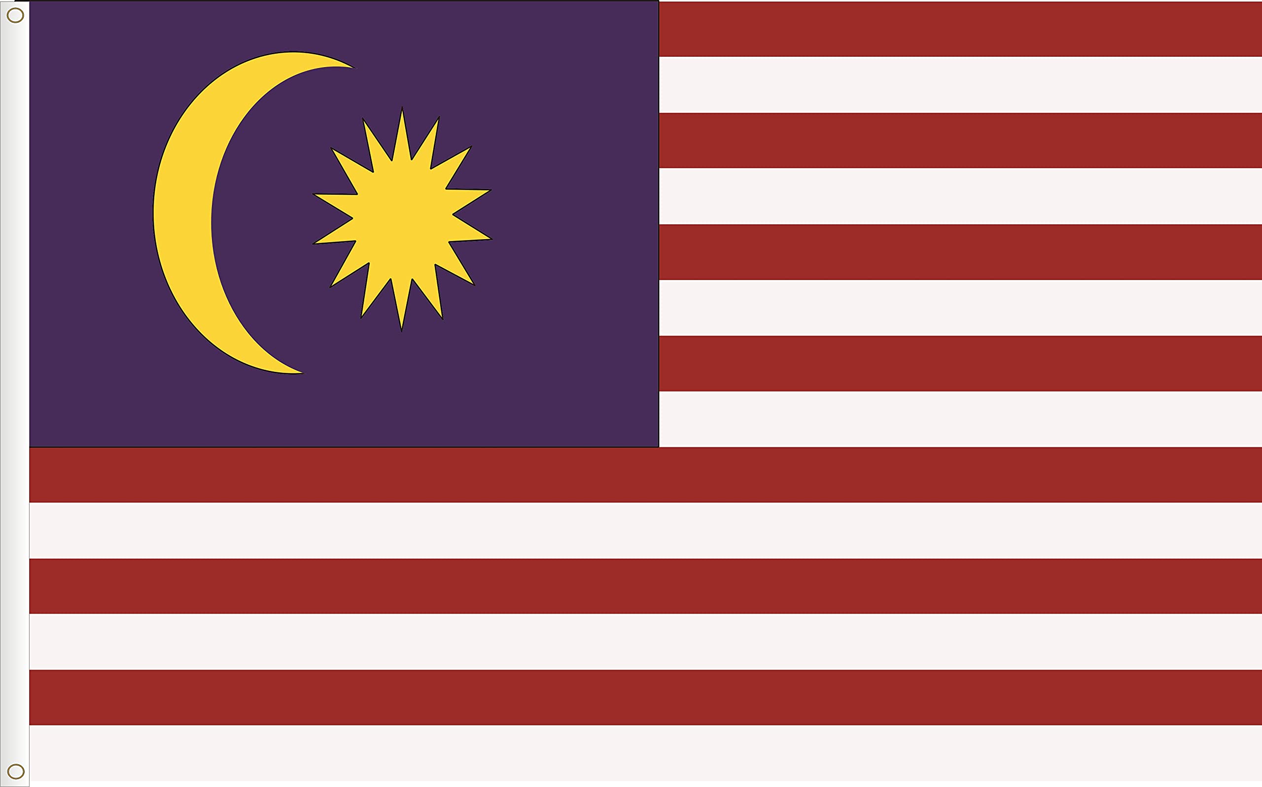 FLAG OF MALAYSIA. STANDARD SATIN QUALITY. BIG SIZE 150X90