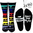Racing Car Socks Compatible with Formula One F1 Auto Gift Quotes