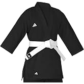 adidas K150 Karate Student Martial Arts Gi Uniform with Belt, Ultralight, Traditional Crossover