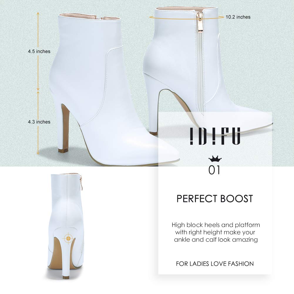 IDIFU Women High Heel Pointed Toe Ankle Boots - Image 4