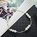 HMILYDYK Women Charm Bracelet Sterling Silver Four Line White Freshwater Cultured Shell Pearls - AAA Quality