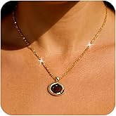 Sonateomber Gold Natural Tigers Eye Stone Pendant Necklaces for Women, Chunky Brown Gemstone Dangle Necklace Wedding Prom Fashion Jewelry Gifts