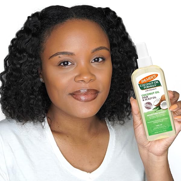 PALMER’S COCONUT OIL MOISTURE BOOST, RESTORATIVE HAIR AND SCALP OIL SPRAY, LASTING HYDRATION AND SHINE FOR DRY OR DAMAGED HAIR, PROMOTES SCALP HEALTH, 5.1 OZ