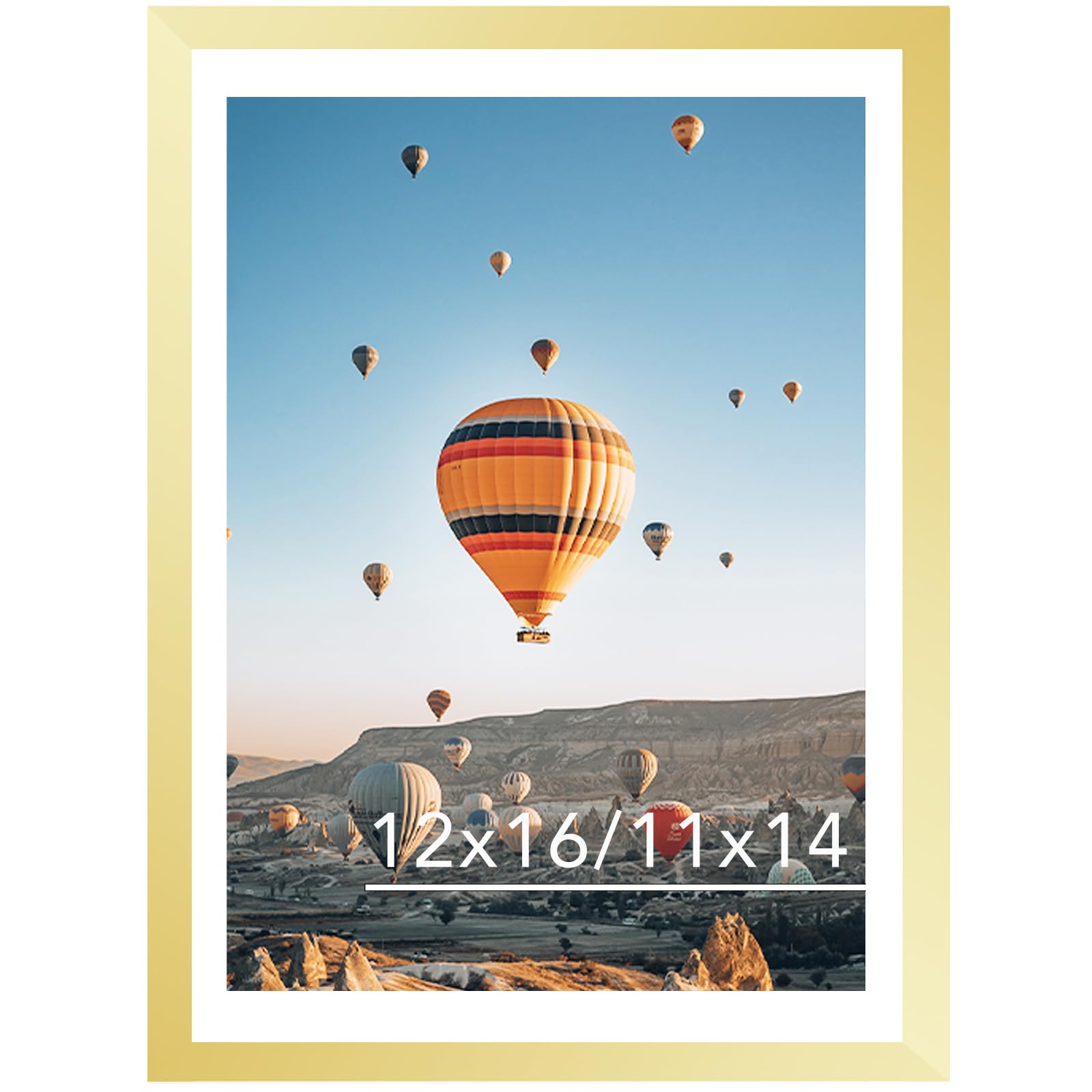 JCJMY 12x16 Picture Frame Gold with 11x14