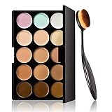 FANEO 15 Color Contour Cream Concealer Palette With Brush Foundation Makeup Conc