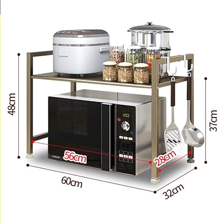 PENGFEI Estante De Horno Cocina Microondas Almacenamiento ...