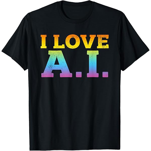 Amazon.com: AI Artificial Intelligence colored design T-Shirt