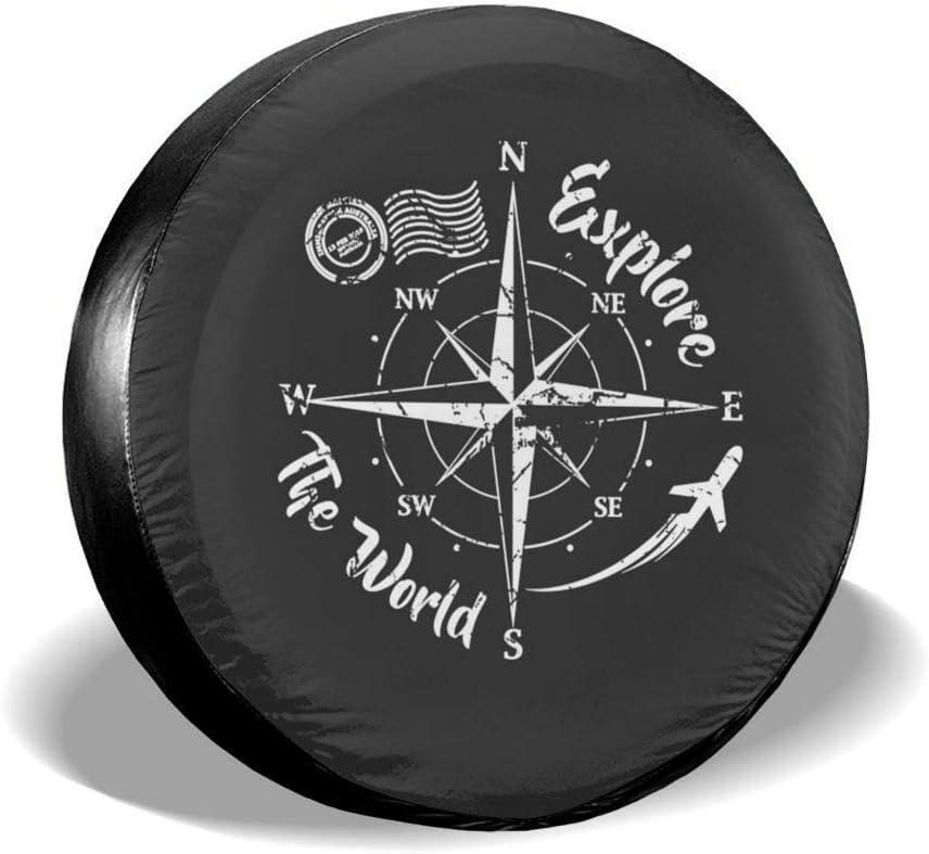 RV SUV and Many Vehicle 15 Inch Retro Sunflower Spare Tire Cover