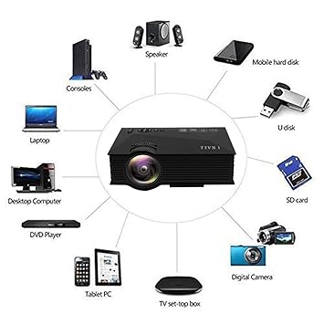 I Kall Full HD (1080p) HDMI Connectivity 110 Inch Display UC46 Multiscreen Projector (Black)