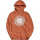 TAOHONG Women Sunflower Hoodies,Trendy Drawstring Sweatshirts with Pockets Long Sleeve Sweaters Pullover Fall Winter Outfits