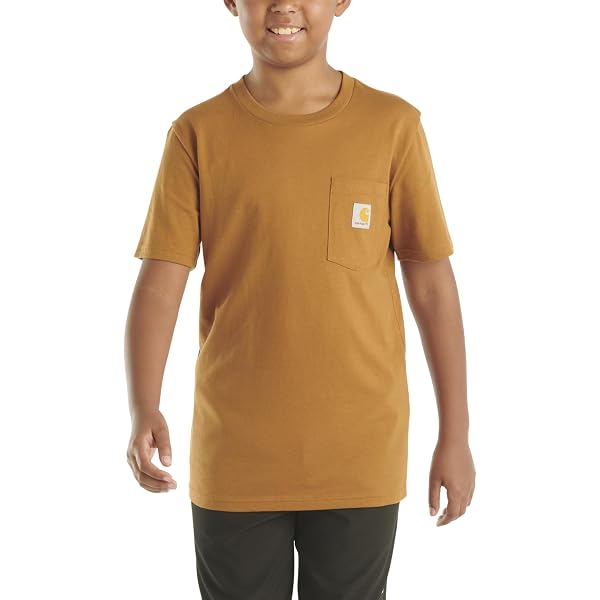 Amazon.com: Carhartt Youth Big Boys Pocket Short-Sleeve T-Shirt