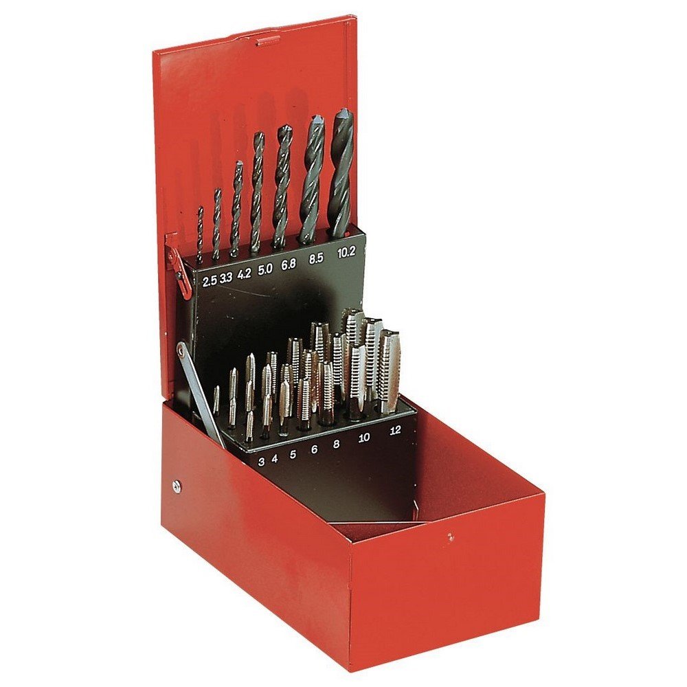 FACOM Assortment of taps and Drill bits Size M3 to M12, 1 Piece, 227.J2A