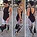 Tenworld Women Summer Vest Top Sleeveless Backless Blouse Cotton Tank Shirt (L = US 8, Black)