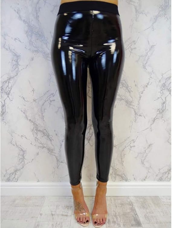 shiny pu trousers