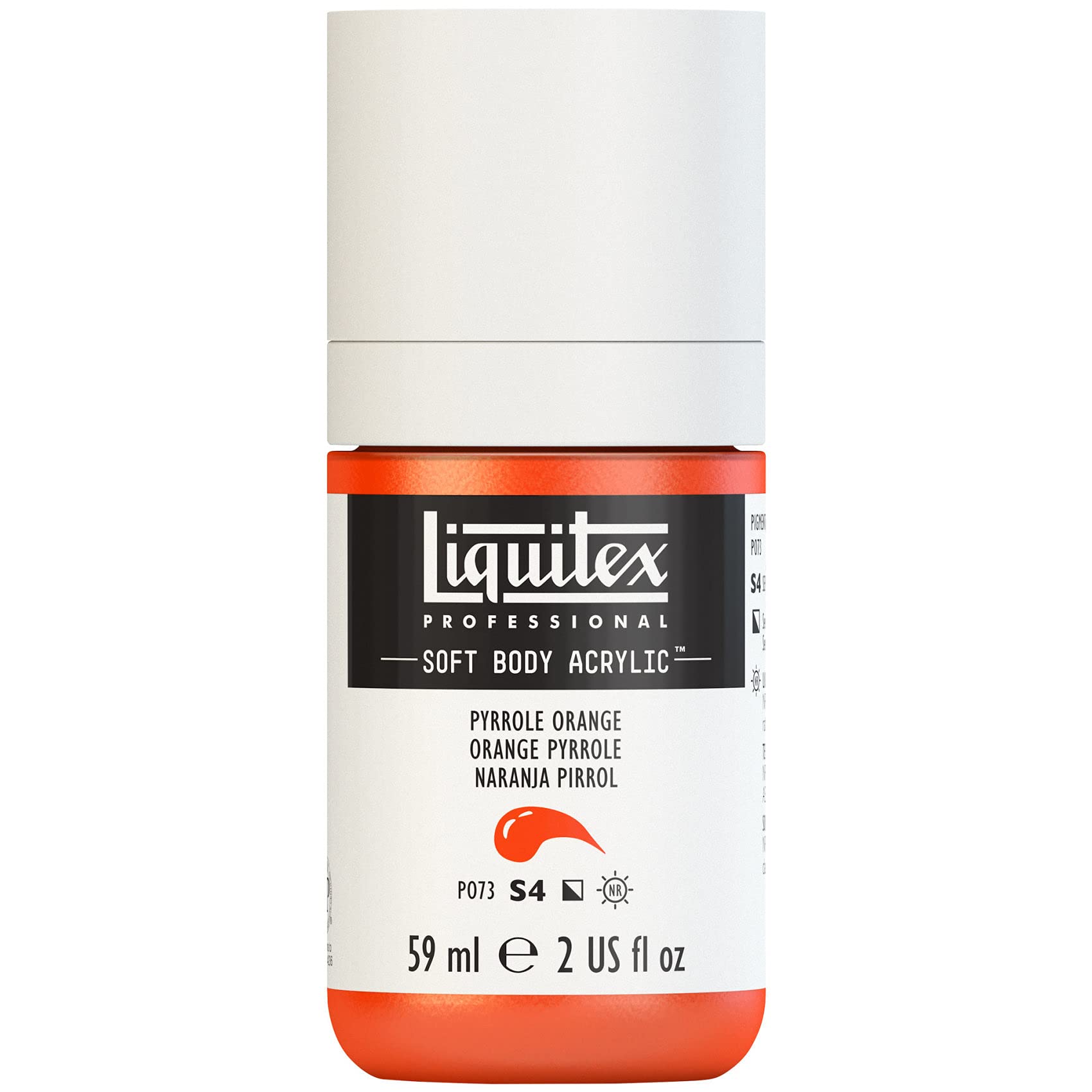 Liquitex 1959323 Professional Acrylic Paint Soft Body - Artist Paint in Creamy Opaque Consistency, High Pigmentation, Lightfast and Ageing Resistant, 59 ml Bottle - Pyrrol Long