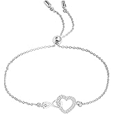 LeCalla 925 Sterling Silver Bracelets Jewelry | Italian Handmade Adjustable Sliding Bolo Bracelet for Women