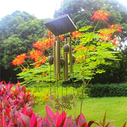 Wind Chimes Garden Wind Chimes Outdoor 5 Bronze Horse 8 Tubes Chime Sounds Crisp for Yard Garden Outdoor Indoor Bedroom (Bronze Pegasus)