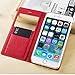 iPhone 8 Plus Case, iPhone 7 Plus Case, Premium Leather PU Flip Folio Wallet Case View Window Stand Kicstand Card Holder Magnetic Closure TPU Bumper Full Cover Slim Leather Case Feitenn - China Red