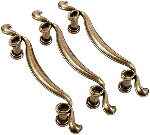 Manijas de puerta del botón de 10 paquetes cosecha gabinete manija